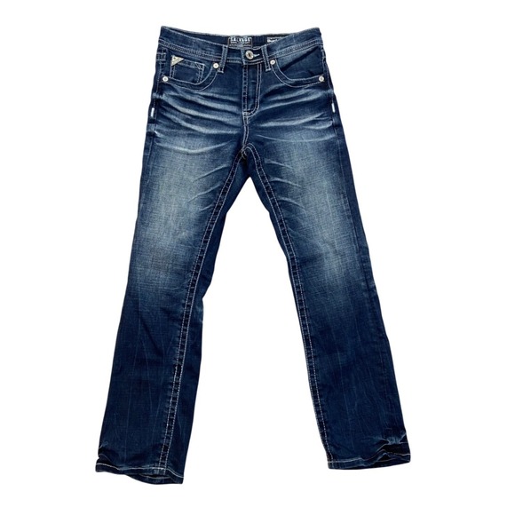 Salvage Supply Co. Other - Salvage Supply Co Jeans Boys 14 Dark Wash Excellent Embroidered Thick Stitch